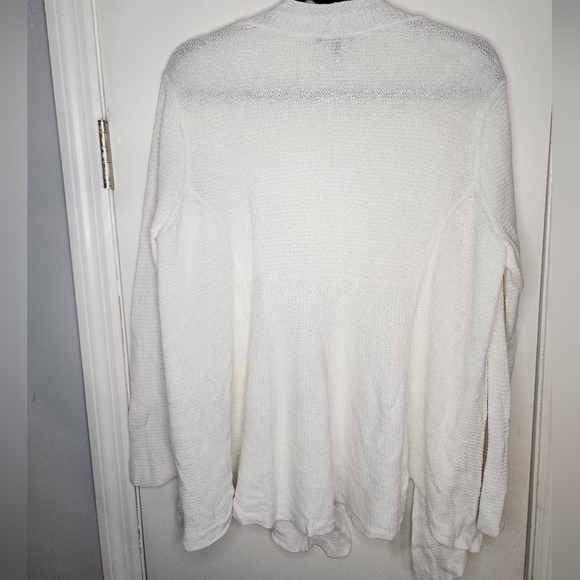 Eileen Fisher Women's White Cardigan Sweater - Picture 3 of 8